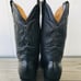 Bull Rider Top Grain Mens Black Leather Cowboy Western Boots 8.5 EE 114102
