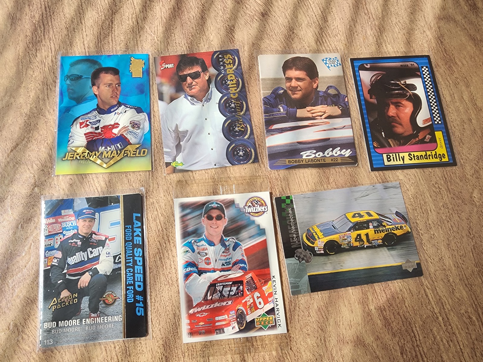 7 card lot JEREMY MAYFIELD  1998  S A M P L E  Promo  1of1  PRESS PASS ANNIVERSA