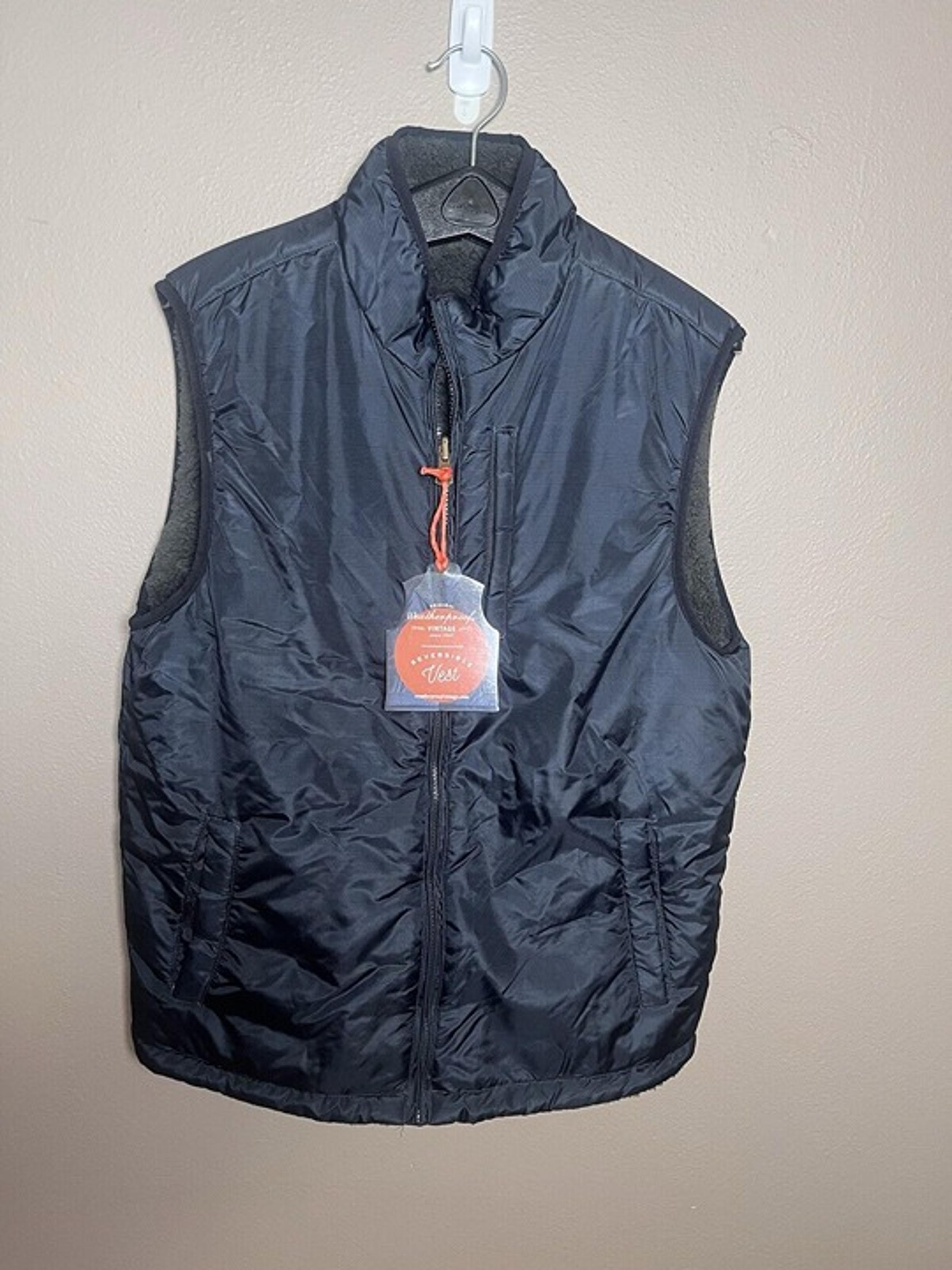 Weatherproof Vintage Men's Reversible Vest (Grey Plaid, Medium)