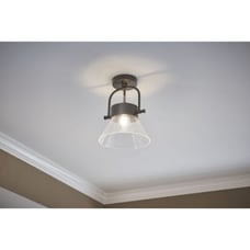 Kichler Aldean 1-Light 10-in Olde Bronze Semi-Flush mount light