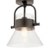Kichler Aldean 1-Light 10-in Olde Bronze Semi-Flush mount light
