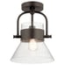 Kichler Aldean 1-Light 10-in Olde Bronze Semi-Flush mount light