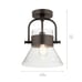 Kichler Aldean 1-Light 10-in Olde Bronze Semi-Flush mount light