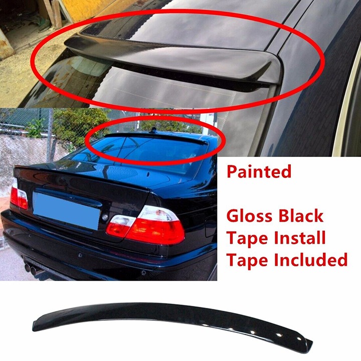 For 1998-2006 BMW 3 Series E46 Roof Spoiler Brand New Gloss Black