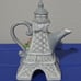 Blue Sky Hello Kitty Paris Eiffel Tower Ceramic Teapot Collectible