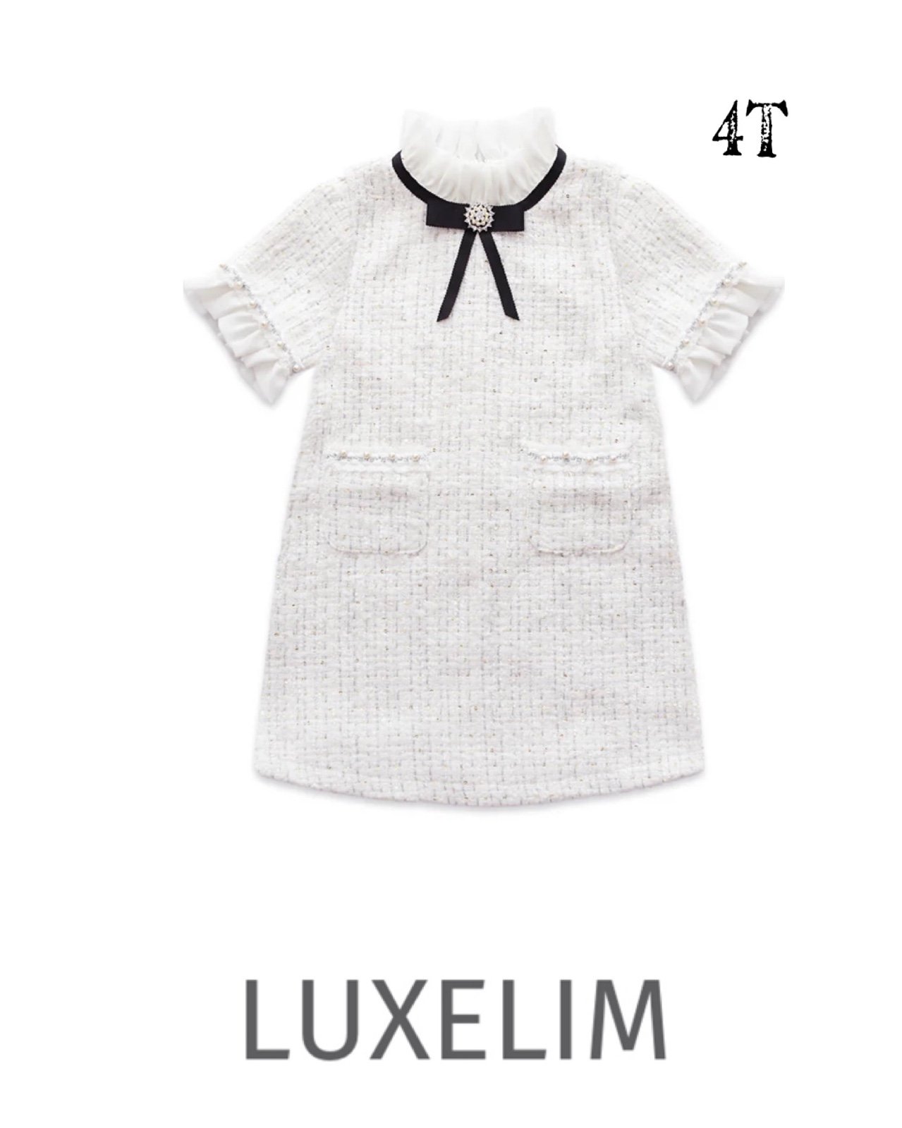Luxelim sz 4 t Stella white Tweed Dress