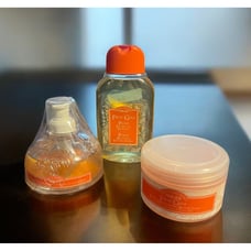 PERLIER Fruit Gels Peach Moisturizing Shower Gel Body Cream & Liquid Soap Set
