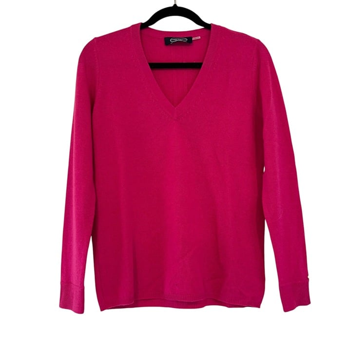 Magaschoni New York 100% Cashmere Women's Pink Long Sleeve Sweater Size M