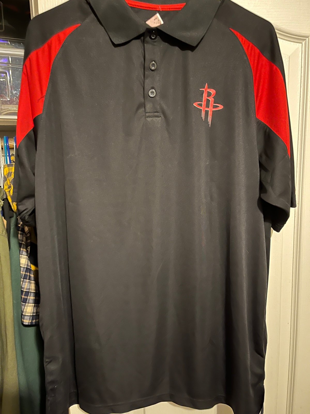 Brand New Fanatics Houston Rockets Polo -Size Large!