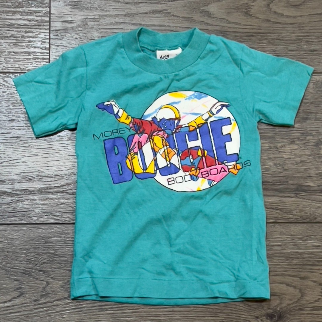 Vintage 80s Morey Boogie Skate T-Shirt Single Stitch Made in USA - Kids Small