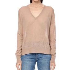 NEW 360SWEATER BEIGE V-NECK SWEATER