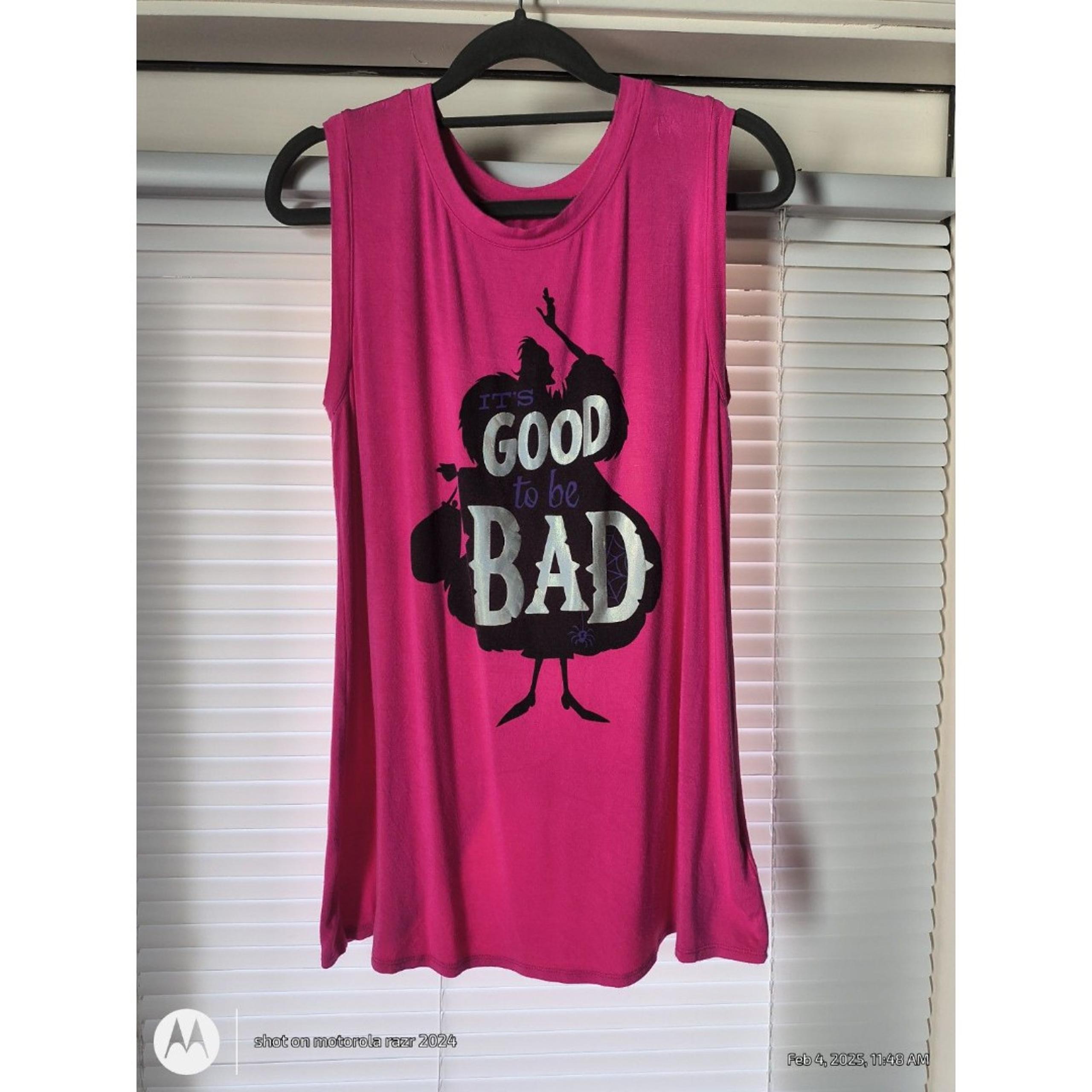 Disney Parks Cruella De Vil Tank Top IT'S GOOD TO BE BAD Villains Adult Medium