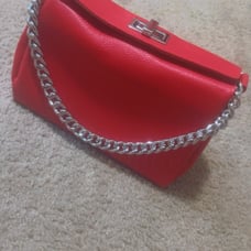 viola castellani Red Cross body or shoulder bag with chain