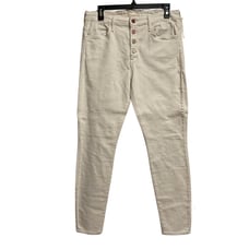 Mother The Pixie Taste The Rainbow Skinny Jeans size 32 Ivory