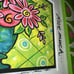 Signed Annie Laurie Turner Framed Bouquet Whimsy Pop Art Painting Florida Artist