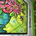 Signed Annie Laurie Turner Framed Bouquet Whimsy Pop Art Painting Florida Artist