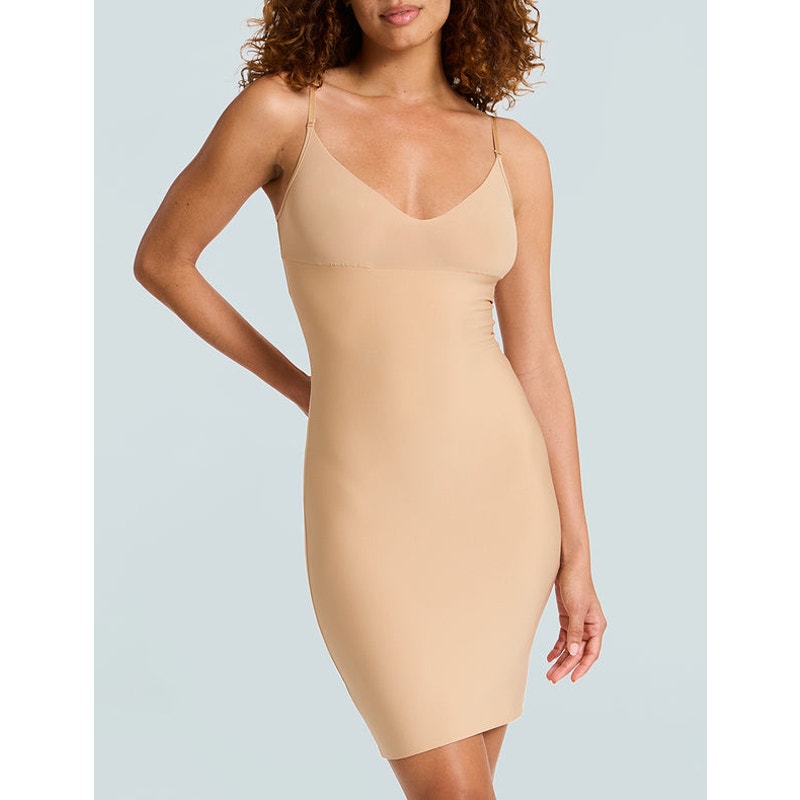 NWT Commando Two-Faced Tech Control Full Slip Shape Wear in Beige Sz M
