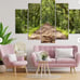 Forest home decor wall art Forest road Print Tree Wall Art Green Tree Forest wit