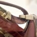 Tods Maroon Patent Leather Nylon Hobo Ba