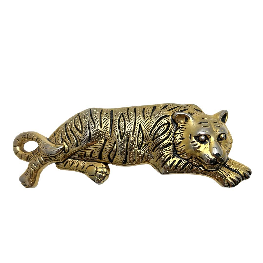Vintage Tiger Metal Belt Buckle