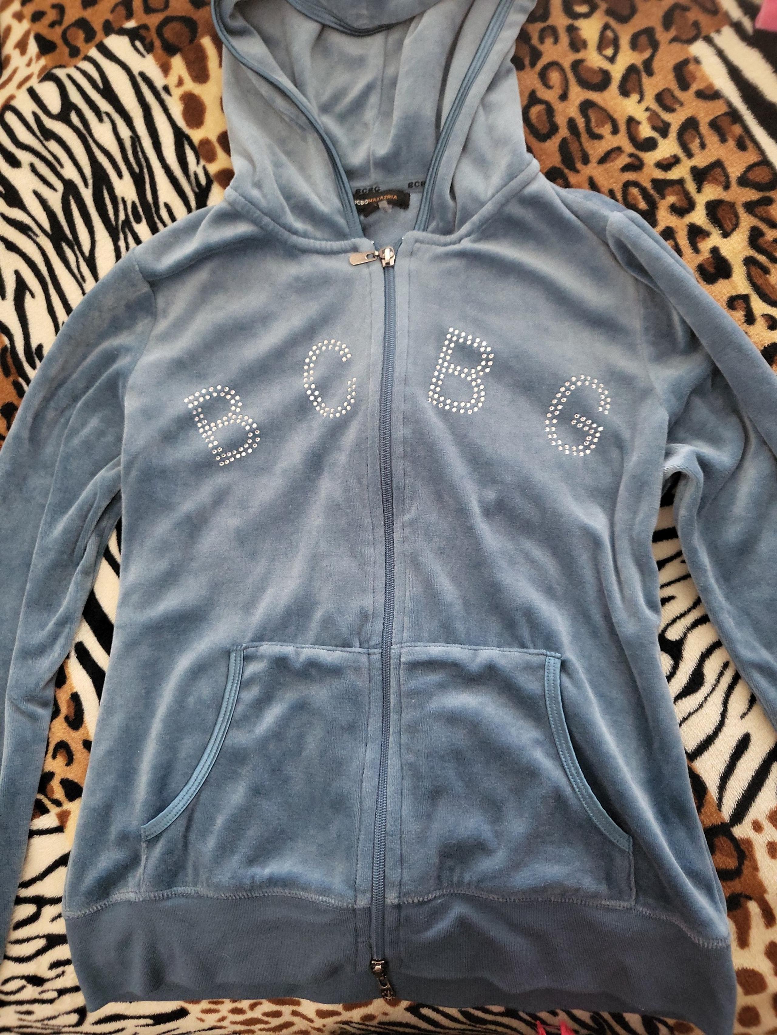 BCBG y2k rhinestone zip up