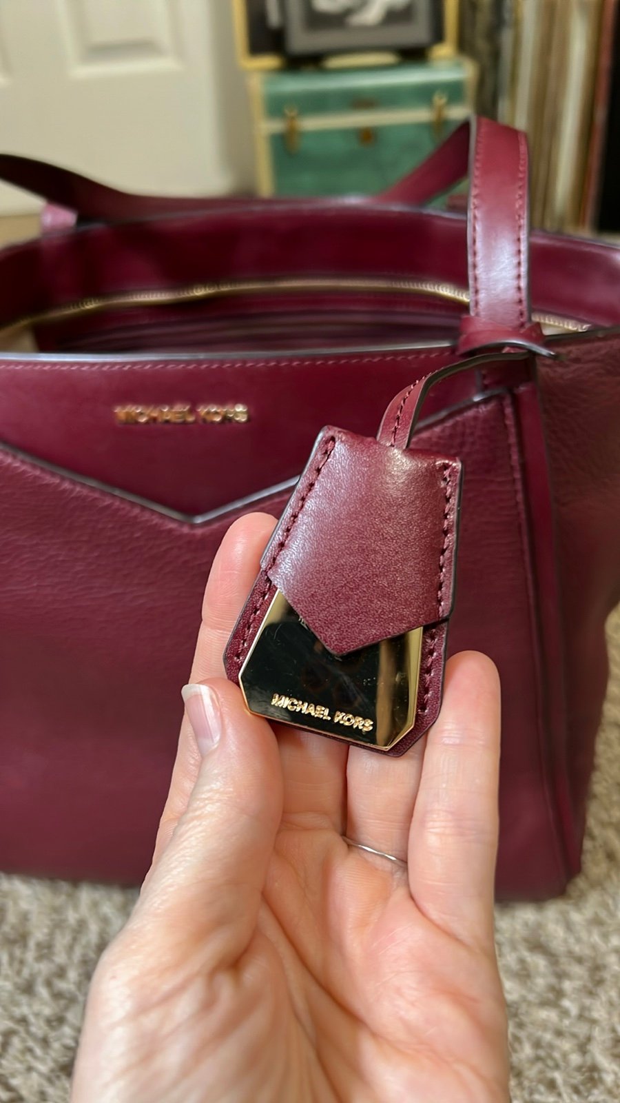 michael kors whitney large leather tote
