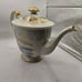 VINTAGE Kutani Japan Gold Accent Countryside House Mountains China Tea Pot Used.
