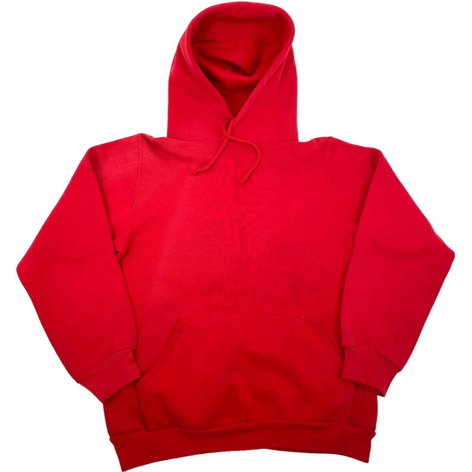 Vintage 80s Russell Athletic red blank hoodie sweatshirt men's XS/S
