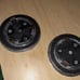 2 buick Riviera wire hubcap emblems