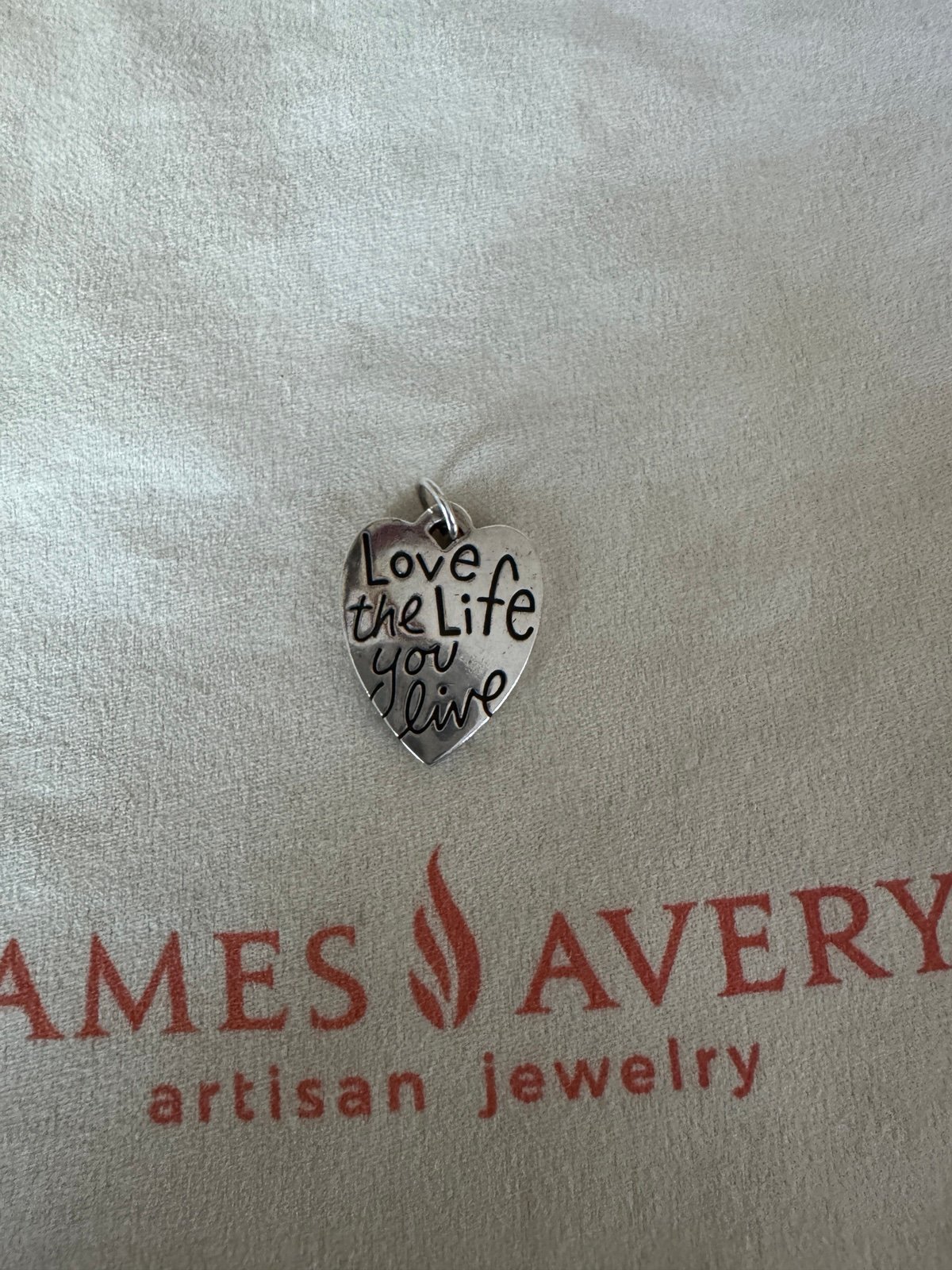 James Avery "Love the Life You Live” Sterling Silver Charm