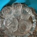 Old Fashion cut glass whiskey glasses (5) intricately designed/cut heavy quality