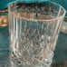 Old Fashion cut glass whiskey glasses (5) intricately designed/cut heavy quality