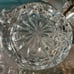 Old Fashion cut glass whiskey glasses (5) intricately designed/cut heavy quality