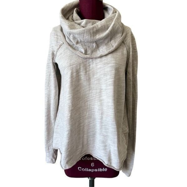 FREE PEOPLE BEACH COCOON COWL NECK PULLOVER size XS S Cream