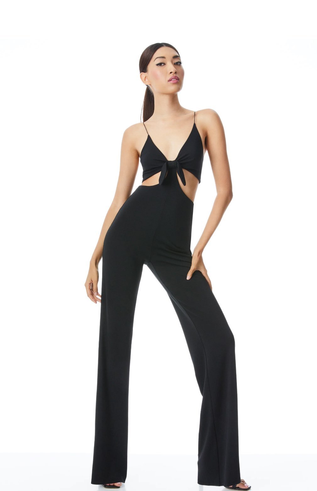 ALICE + OLIVIA HAVANA FRONT TIE JUMPSUIT Size 0