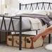 Full Size Bed Frame, Vintage Metal Platform with Headboard, Mattress Foundation