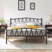 Full Size Bed Frame, Vintage Metal Platform with Headboard, Mattress Foundation