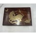VTG Traditional Walnut Carved Brass Inlaid Unicorn Horse Jewelry Storage Box 6x4