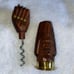 Wood Carved Figa Sculpture Bottle and Wine Opener