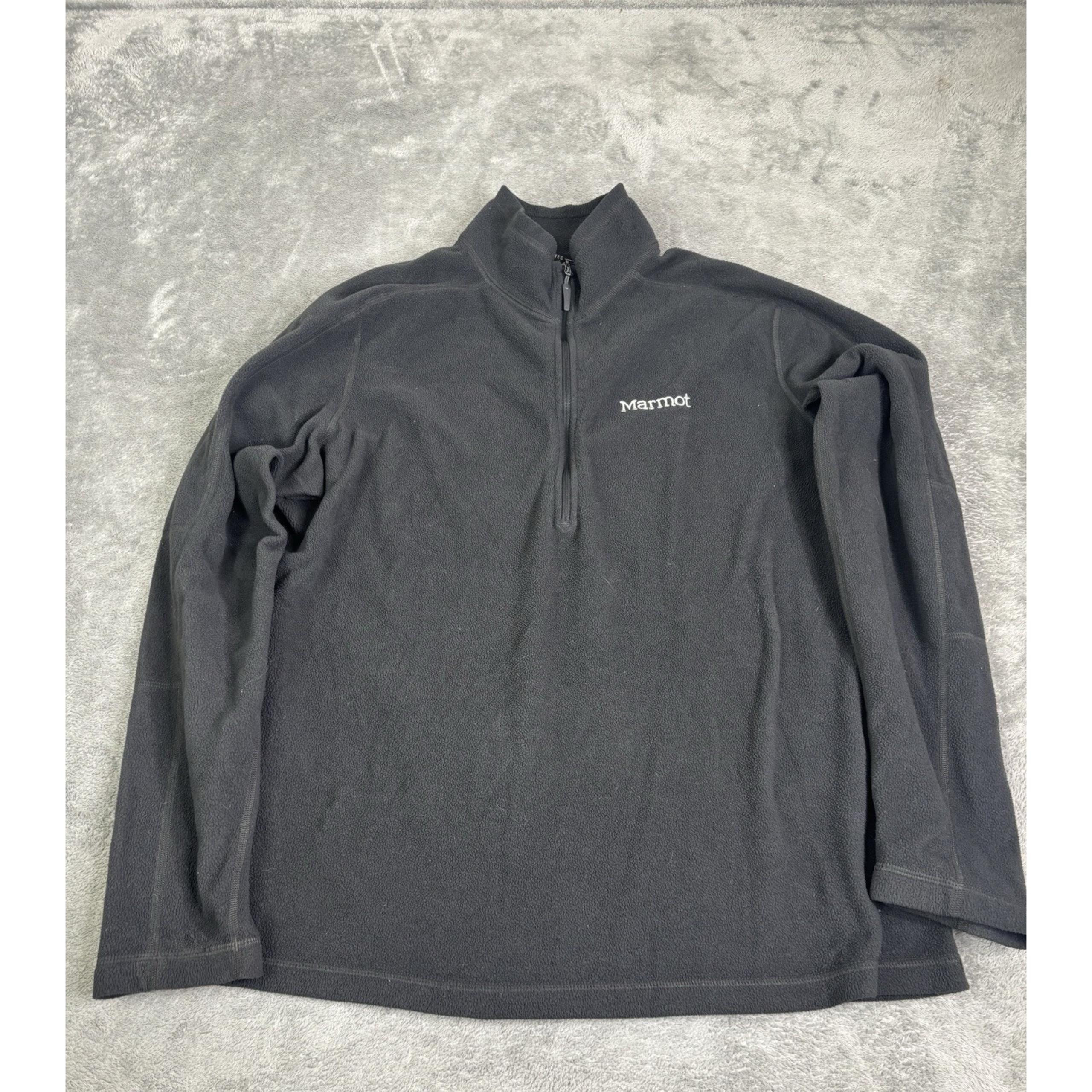 Marmot Men's Rocklin 1/2 Zip Fleece Pullover Jacket Size Large Black