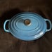 Le Creuset 3.5Q oval casserole oven - enameled cast iron- marseille / blue