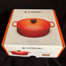 Le Creuset 3.5Q oval casserole oven - enameled cast iron- marseille / blue