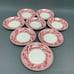 Johnson Bros. Historic America England Pink Ivory Saucers Acorn 6 1/8 Lot of 8