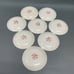 Johnson Bros. Historic America England Pink Ivory Saucers Acorn 6 1/8 Lot of 8
