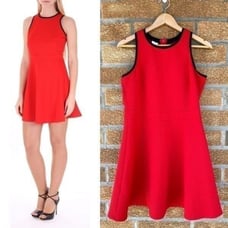 Pinko red skater dress size 10