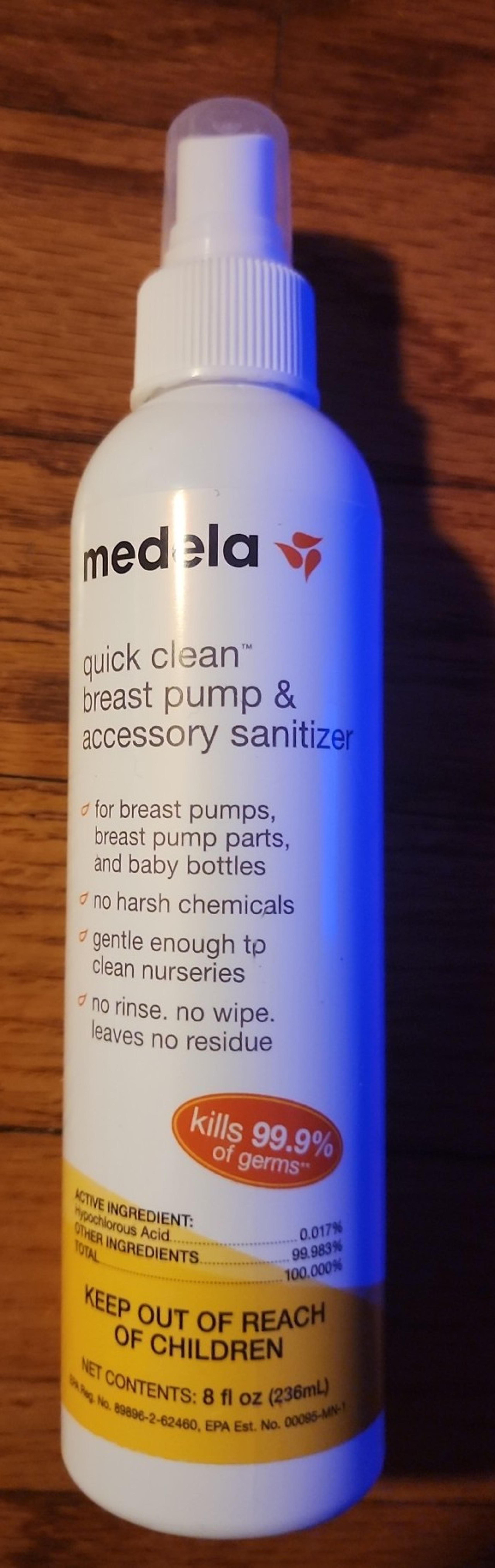 Medela Quick Clean Breast Pump & Accessory Sanitizer Spray (8 fl oz)
8 fl oz