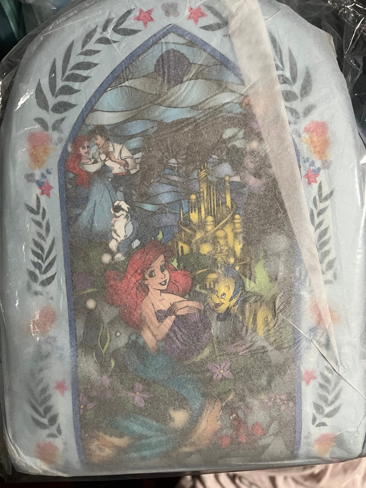 Lougefly little mermaid stained glass executive