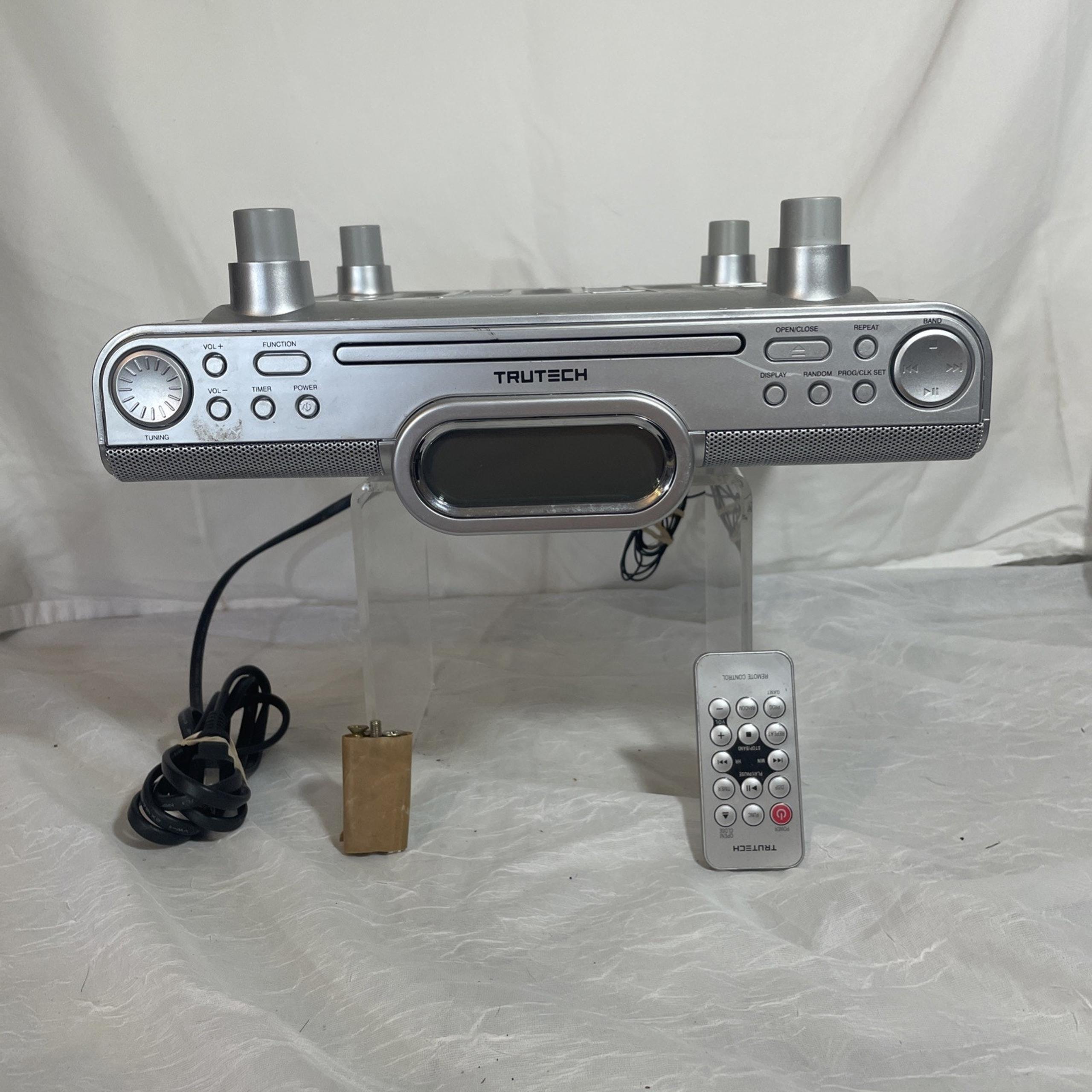 GPX KC308S Under Cabinet CD Player Radio W/Remote/Hardware Battery Backup Works!