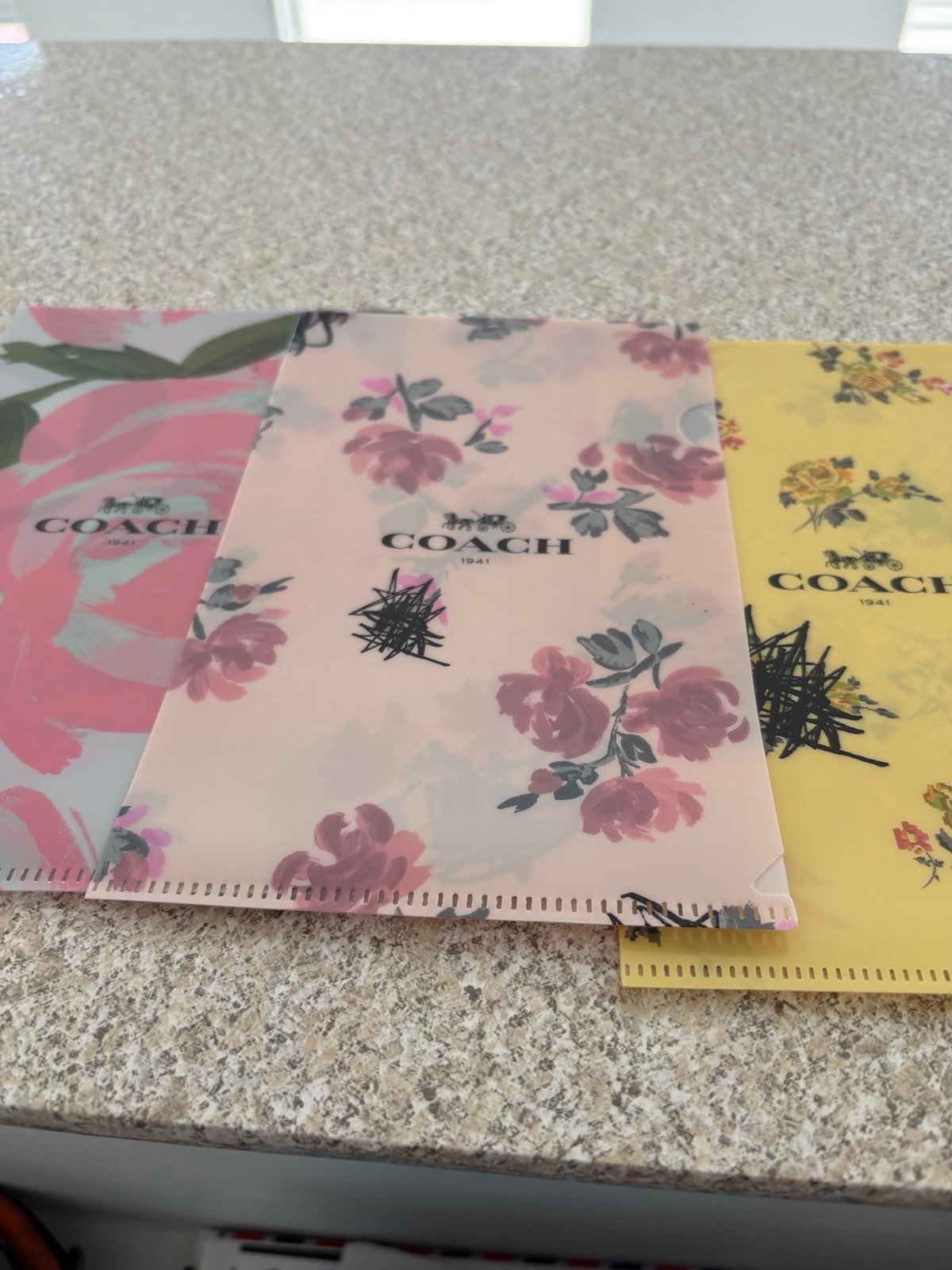 COACH Limited Edition Clear File Folder set.8.5x 5