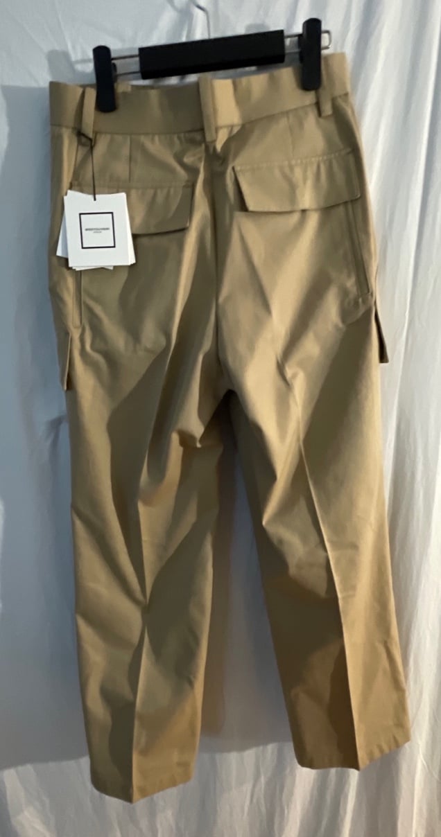 【WOOYOUNGMI】COTTON WIDE TUCK PANTS / BEIGE Wooyoungmi Cotton Tuck Pants
